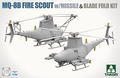 Takom MQ-8B Fire Scout w/missile & blade fold kit 1/35